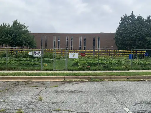 Photo of Odyssey Charter School’s community garden. 