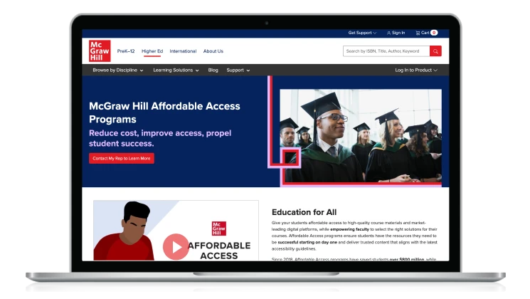 Laptop with a screenshot of Affordable Access.