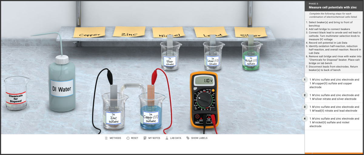 screenshot of Chemistry simulation