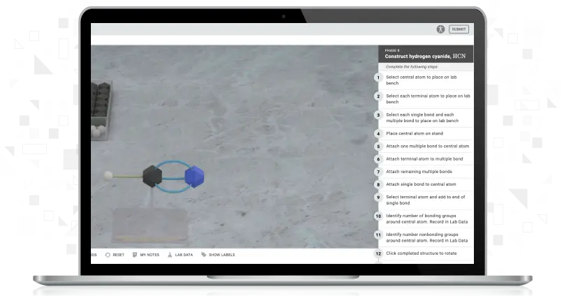 screenshot of Molecular Modeling Simulation