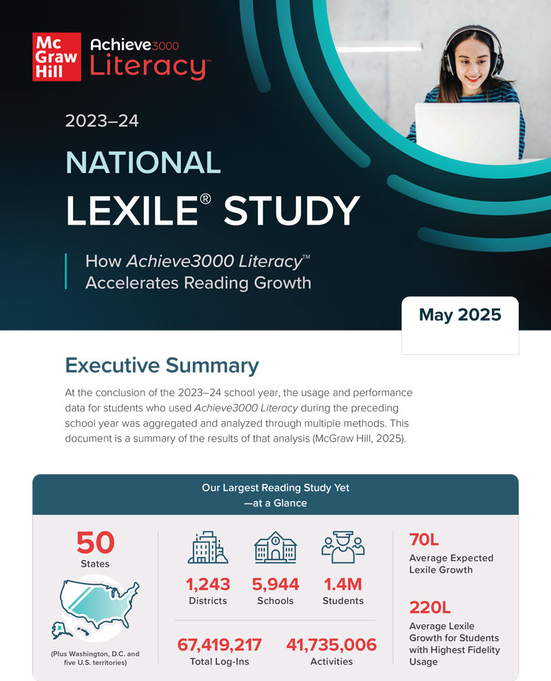 National Lexile Study Executive Summary cover