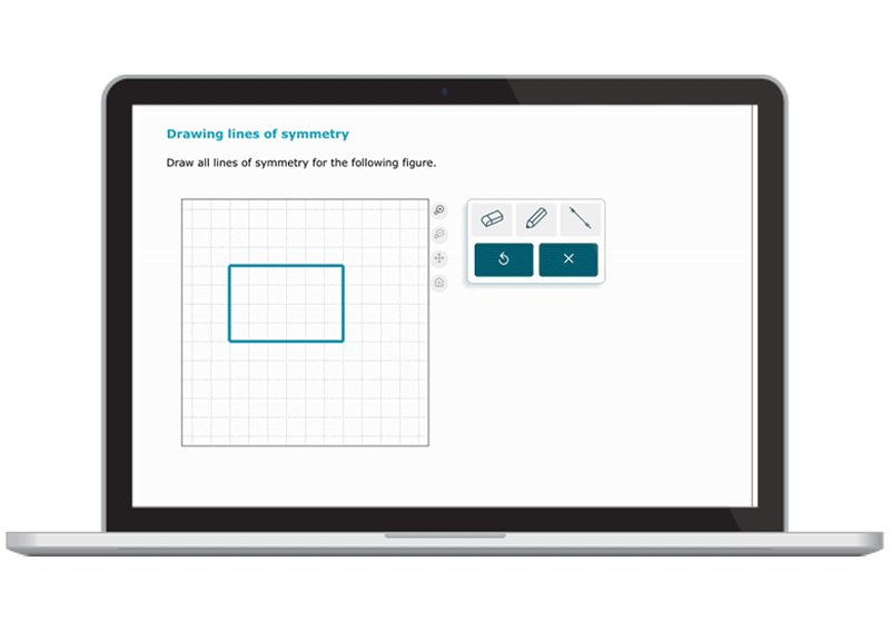 Drawing Lines of Symmetry: Animated GIF of Platform Dashboard