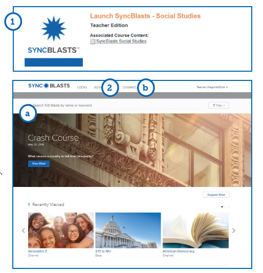 screenshot of SyncBlasts dashboard