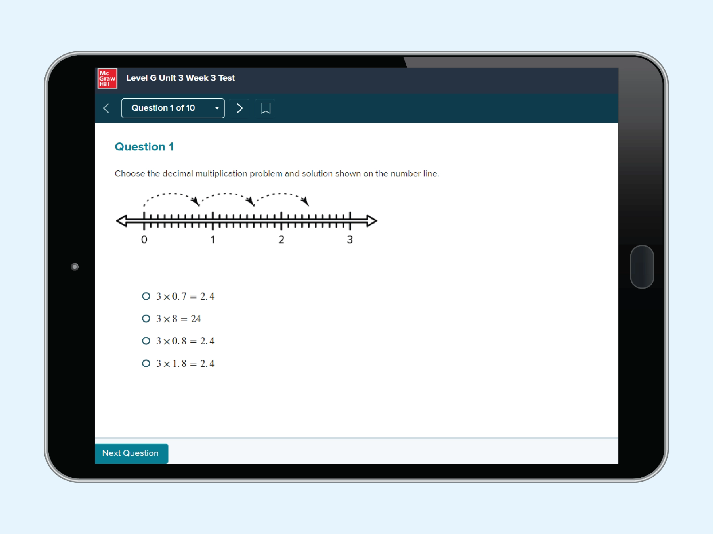 Screenshot of Online Assessments