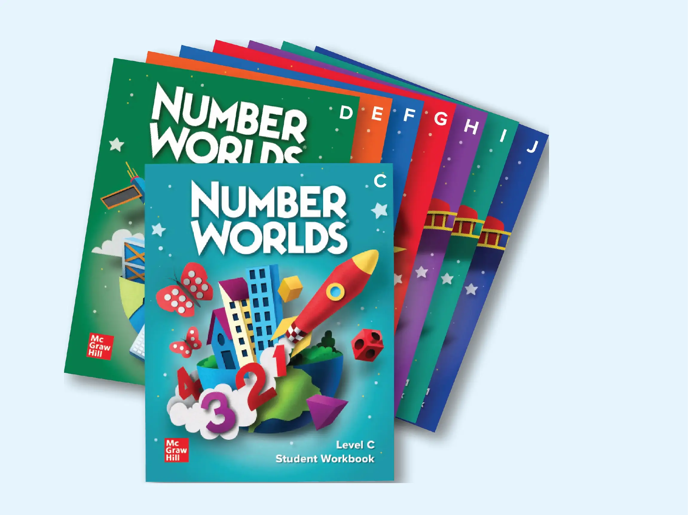 Number Worlds student workbooks book cover