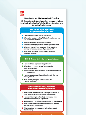 The Standards for Mathematical Practice bookmark.