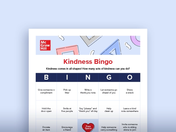 Kindness Bingo Program screenshot