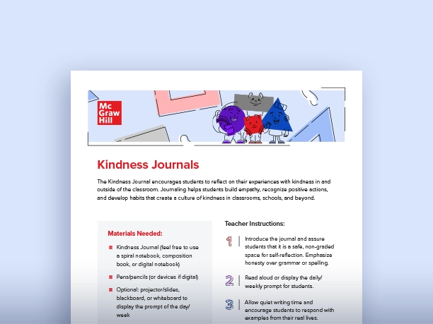Kindness Journal Program screenshot