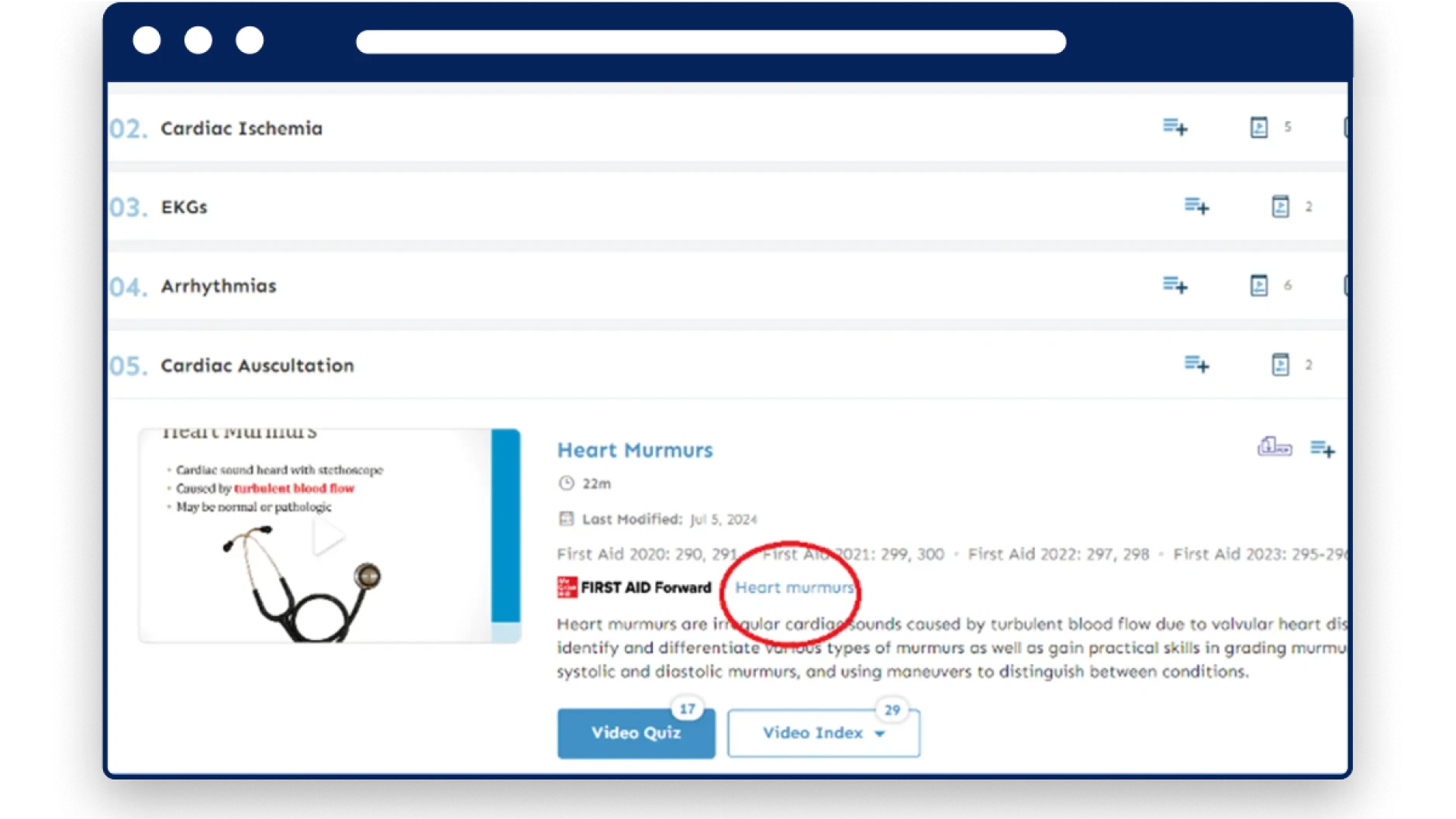 First Aid Forward integration screenshot